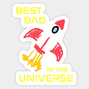 Best Dad in the Universe Sticker